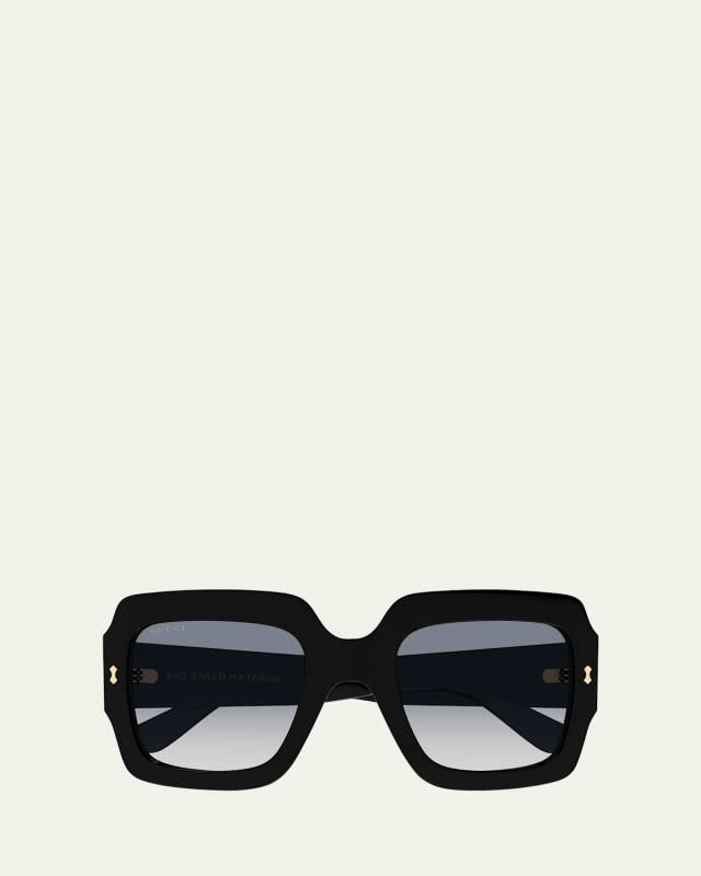 Gradient Rectangle Acetate Sunglasses